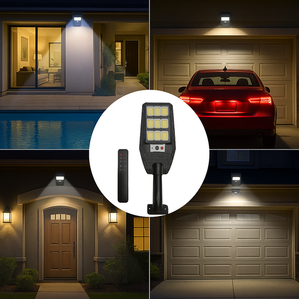 Lampara Panel Solar Exteriores Led Y Sen